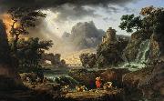 Emile Jean Horace Vernet, Mountain Landscape with Approaching Storm